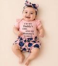 B&B Little Angels Daddy’s Girl Baby Outfit – 3-Piece Floral Set