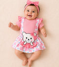 B&B Little Angels Bunny Dress Set – 3-Piece Baby Outfit