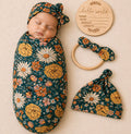 B&B Little Angels Floral Garden Swaddle Set (3-Piece)