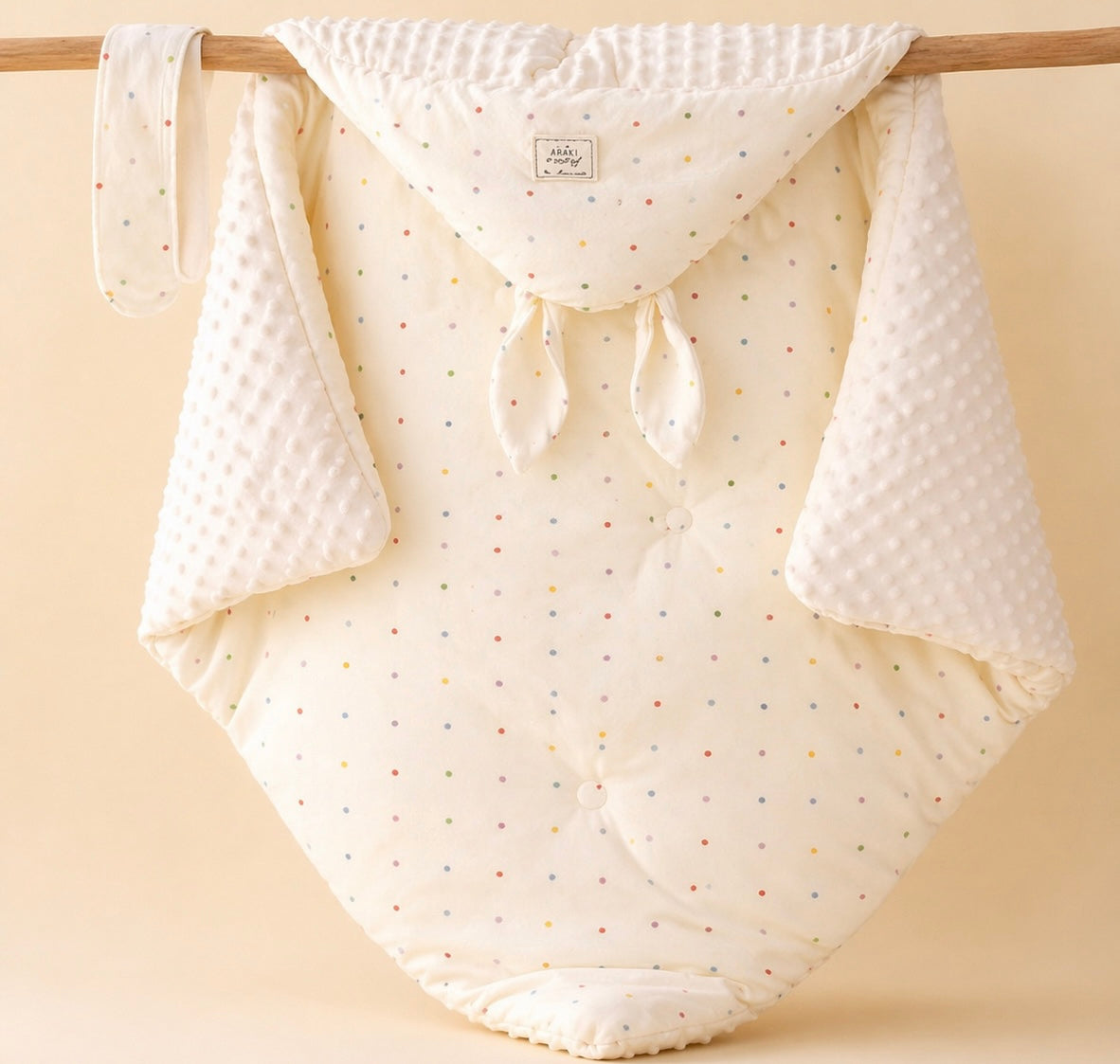 B&B Little Angels Hooded Baby Wrap – Soft Cozy Swaddle Blanket