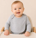 B&B Little Angels 4-Piece Baby Set – Bodysuit & Matching Bib (Heather Gray)