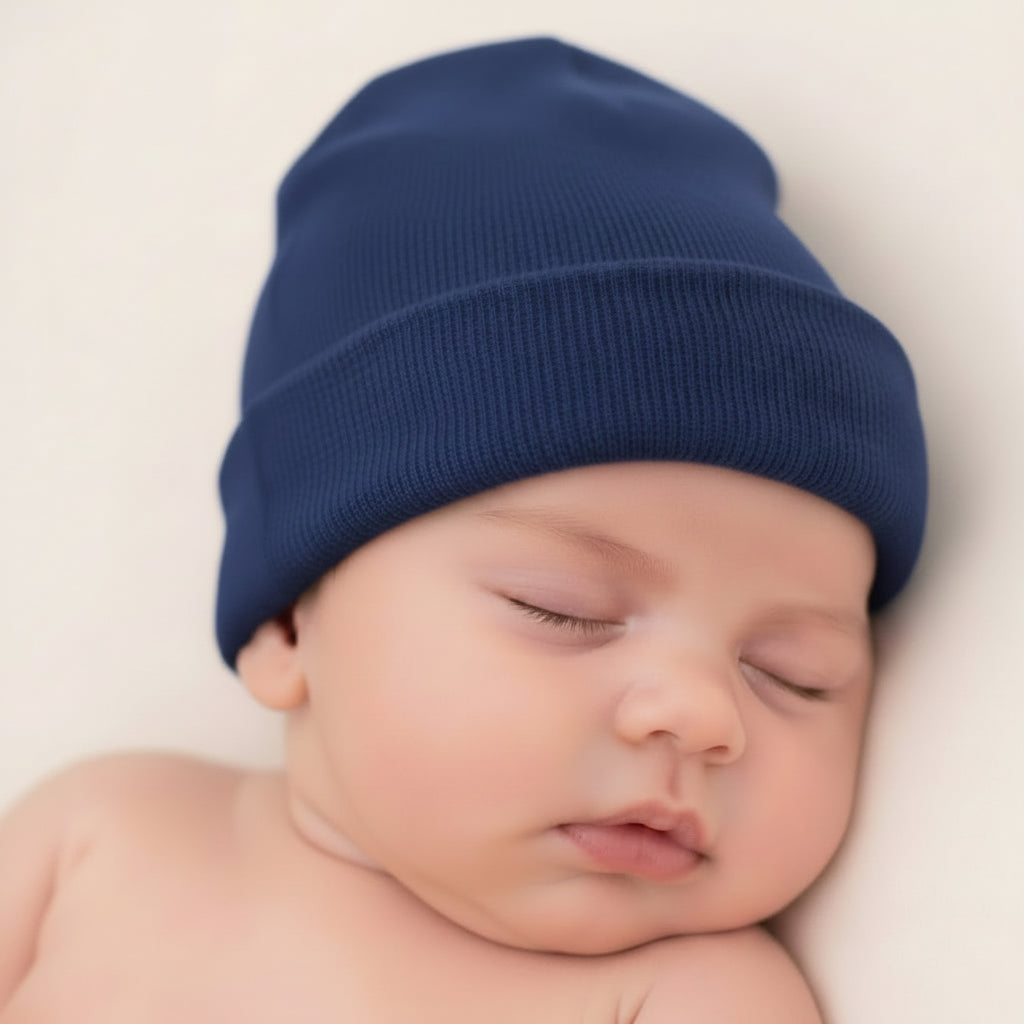 B&B Little Angels Neutral Baby Beanie Set – Soft Cotton (3-Pack)