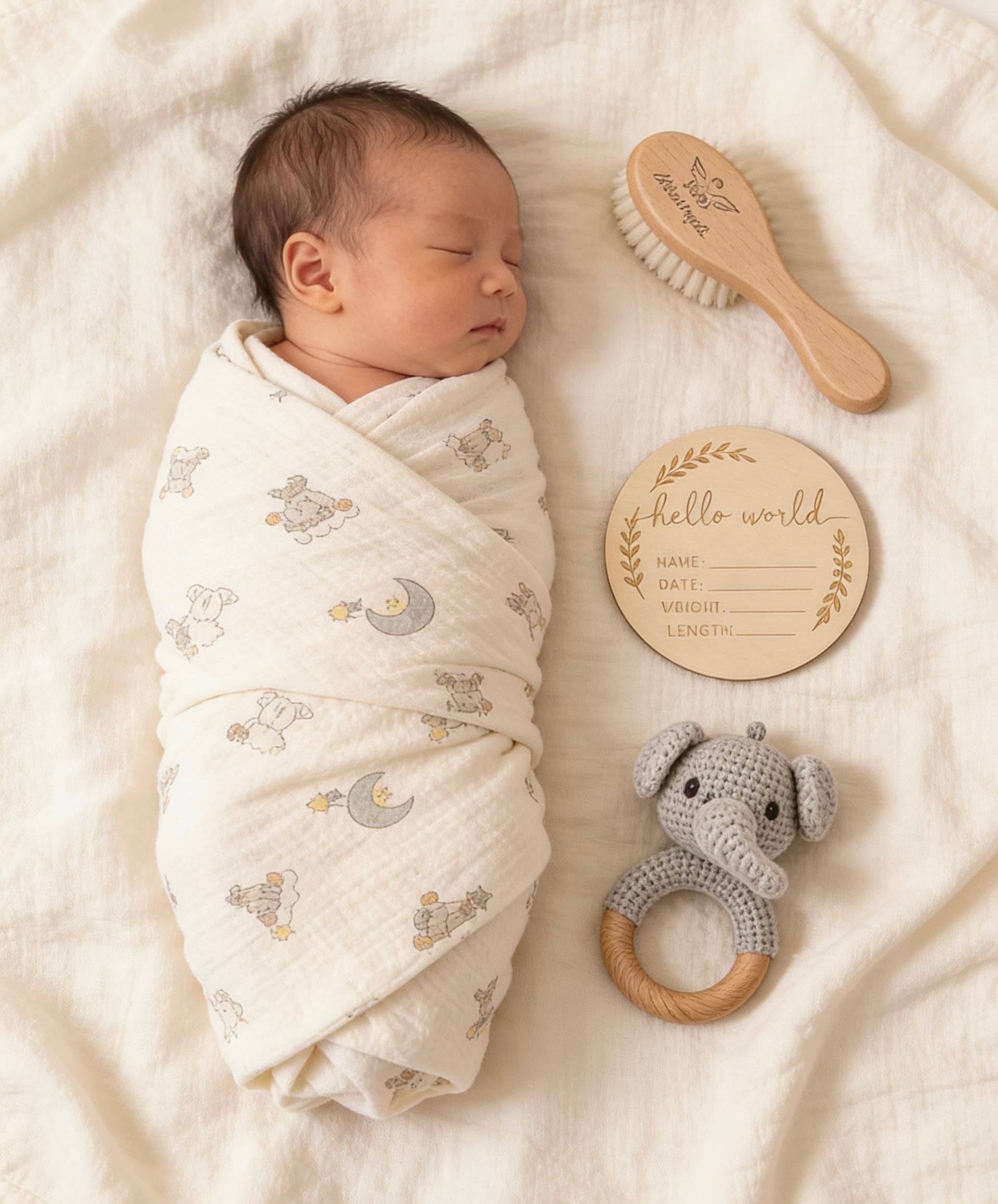B&B Little Angels™ Neutral Baby Gift Box – Premium Newborn Essentials & Keepsakes Set