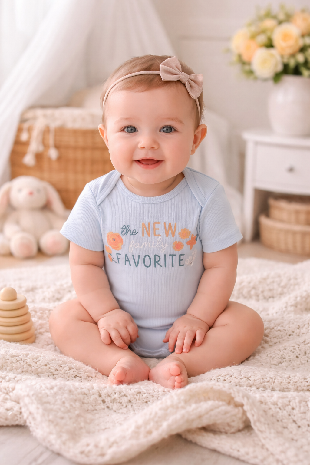 B&B Little Angels Little Bloom Onesie Set – Premium 4-Piece