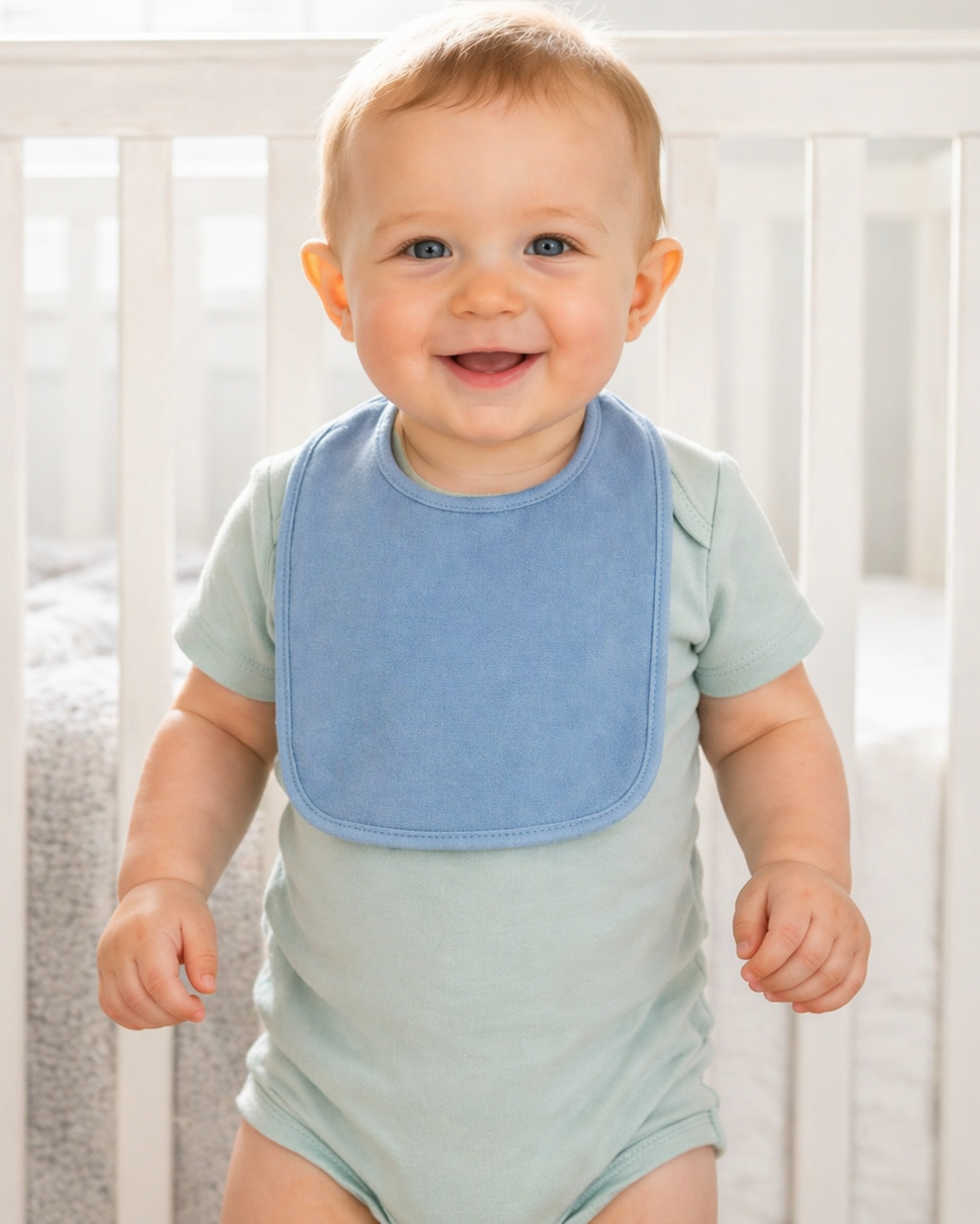 B&B Little Angels Baby Bib Set – Soft Neutral Essentials (3-Pack)