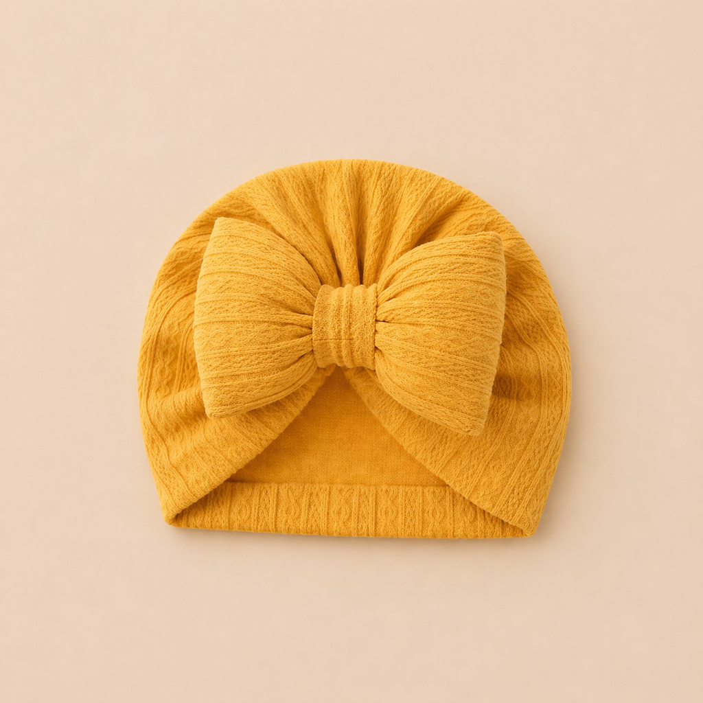 B&B Little Angels Baby Turban Headwrap – Soft Stretch Bow Hat