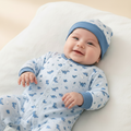 B&B Little Angels Dino Dream 2-Piece Baby Set | 100% Cotton Sleeper, Hat & Mittens