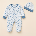 B&B Little Angels Dino Dream 2-Piece Baby Set | 100% Cotton Sleeper, Hat & Mittens