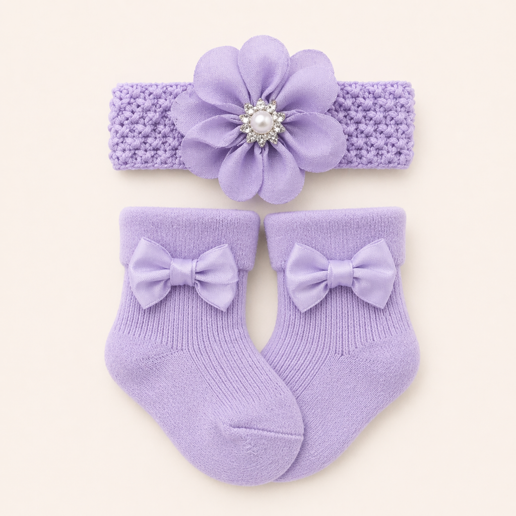 B&B Little Angels Headband & Socks Set – Blossom Style