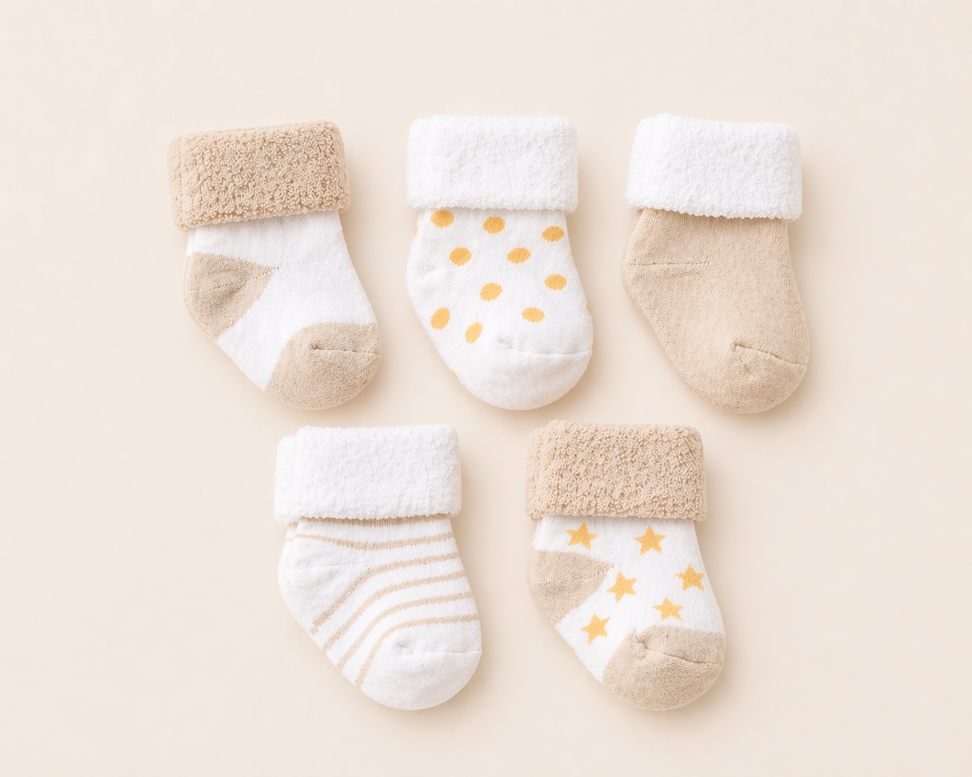 B&B Little Angels Baby Socks Set – Soft Cotton Essentials (5-Pack)