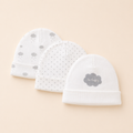 B&B Little Angels Neutral Baby Beanie Set – Soft Cotton Essentials (3 Pack)