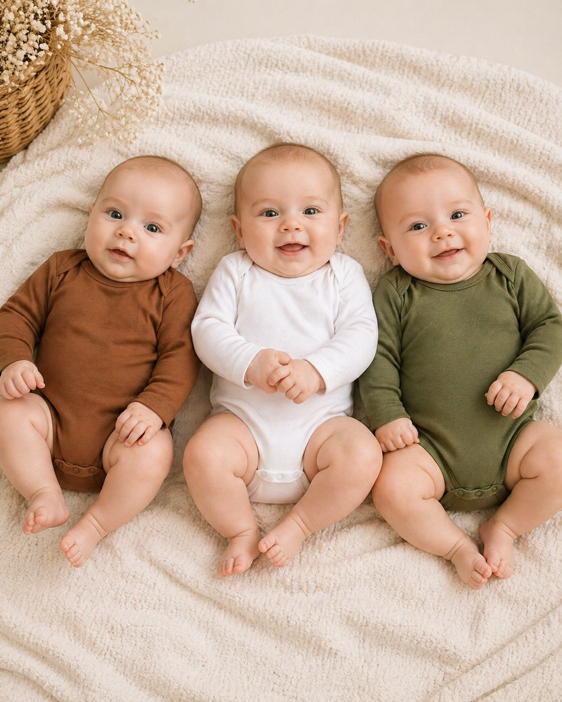 ✨ B&B Little Angels 3-Piece Essential Bodysuit Set