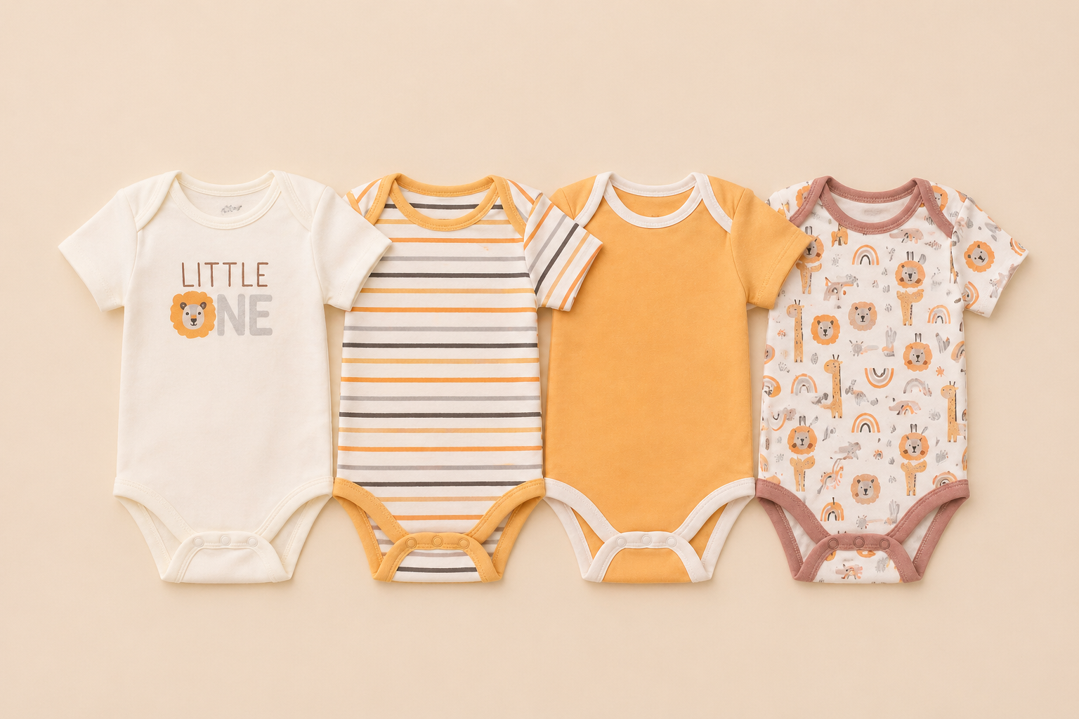 B&B Little Angels Little Bloom Onesie Set – Premium 4-Piece
