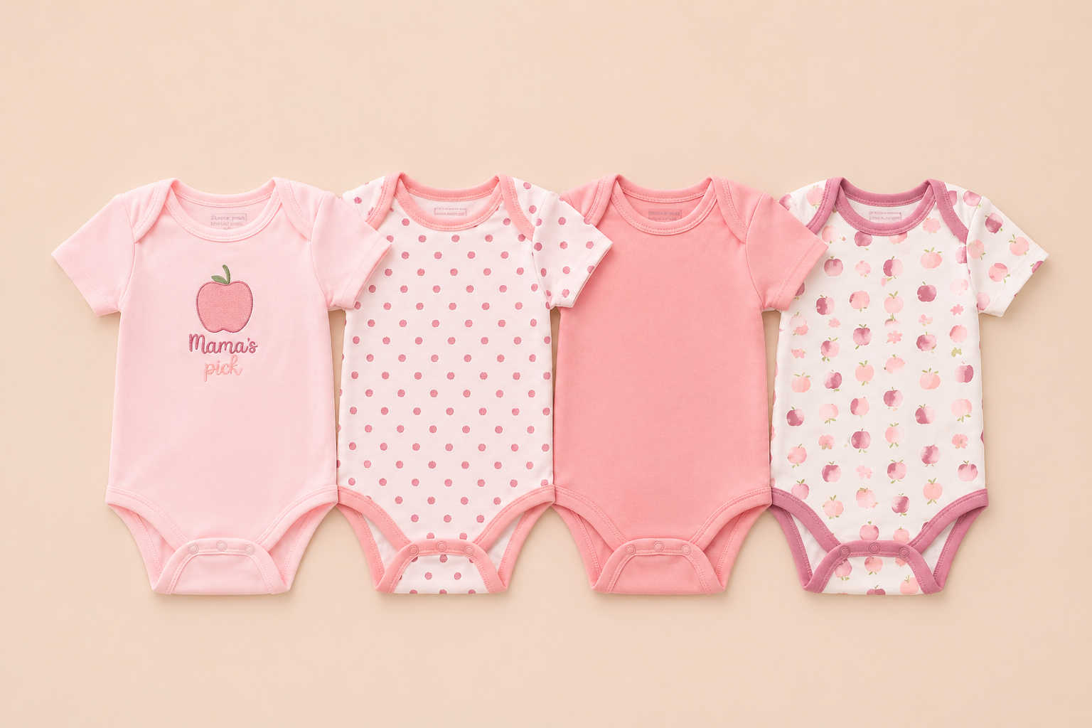 B&B Little Angels Little Bloom Onesie Set – Premium 4-Piece