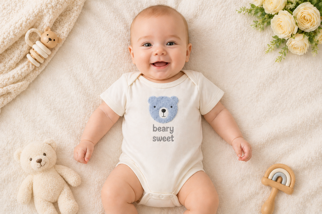 B&B Little Angels Little Bloom Onesie Set – Premium 4-Piece